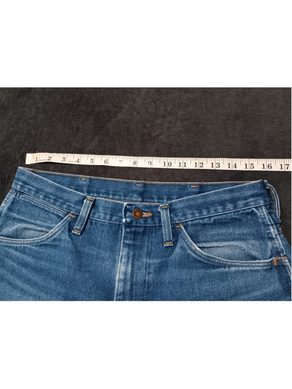 VTG 70s 80s Wrangler Men's 31x31 Blue Jeans 945DEN Reg Fit Bootcut USA *Distress - Picture 9 of 12